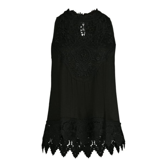 Black Lace Blouse with Elegant Flow NWT - Picture 5 of 5